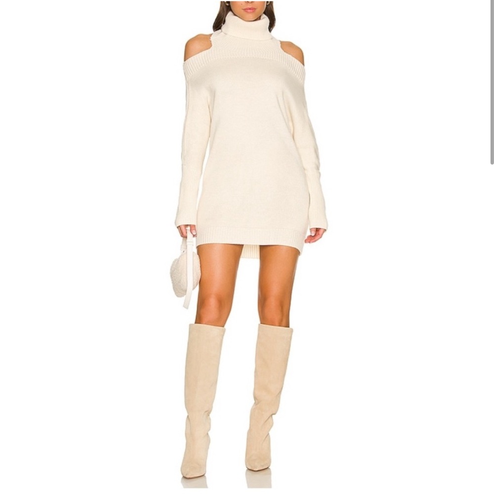 Lovers & Friends anisia Cream Women's Sweater dress XS